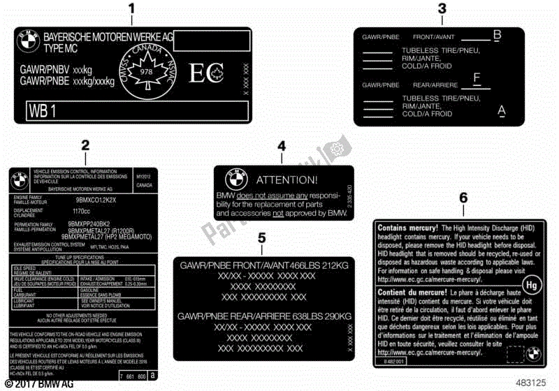 Alle onderdelen voor de Labels Voor Canada van de BMW C 400 GT K 08 2021