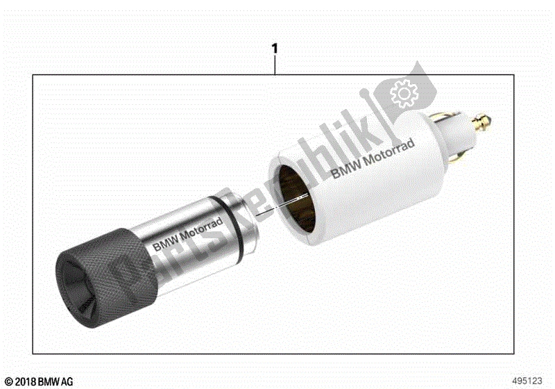 Alle onderdelen voor de Led Zaklamp van de BMW C 400 GT K 08 2021