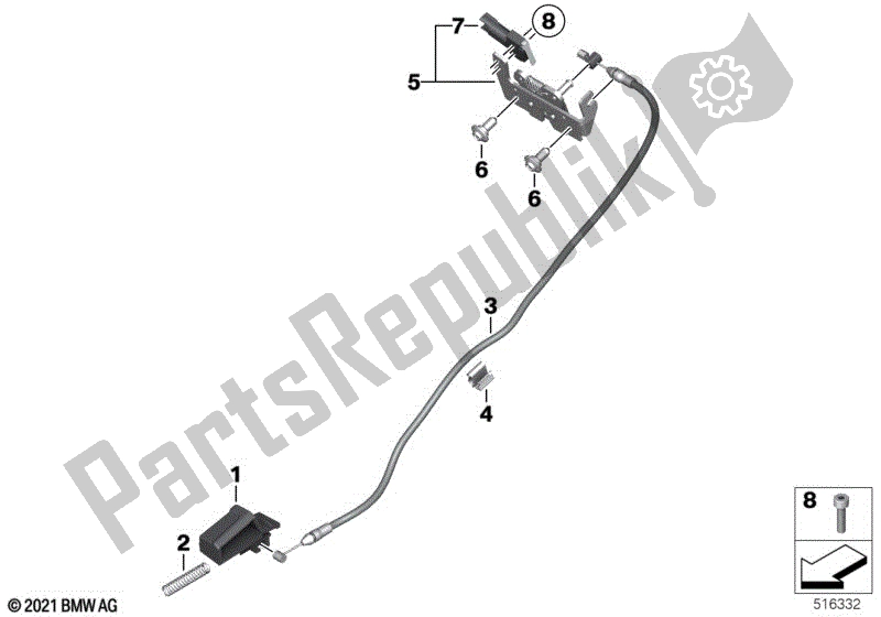 Alle onderdelen voor de Slot Voor Bagageruimte van de BMW C 400 GT K 08 2021