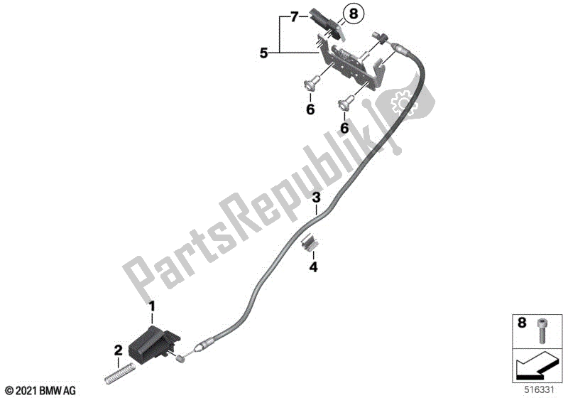 Alle onderdelen voor de Slot Voor Bagageruimte van de BMW C 400 GT K 08 2021