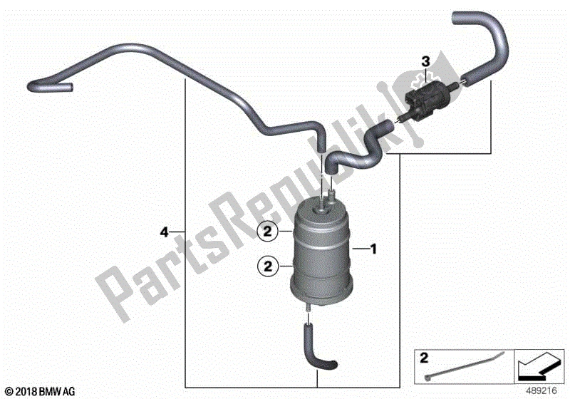 Todas las partes para Filtro / Tubo De Carbón Activado de BMW C 400 X K 09 2018 - 2019