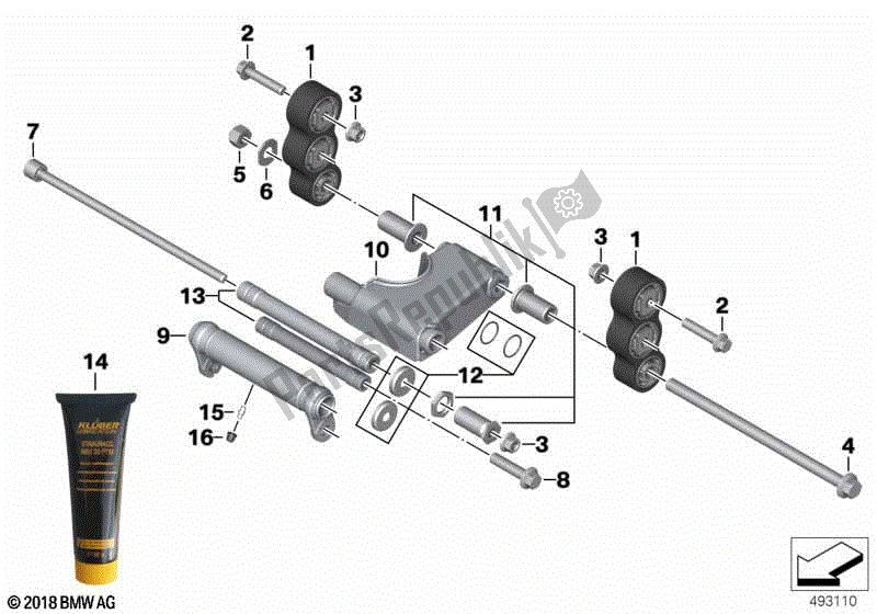 Todas as partes de Braço Oscilante Auxiliar do BMW C 400 X K 09 2018 - 2019