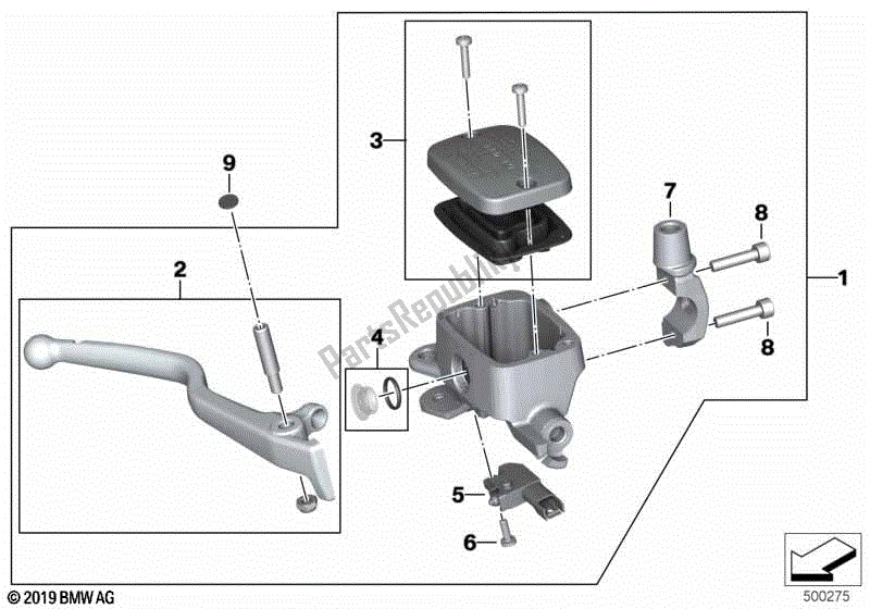 Todas las partes para Palanca De Freno De Mano, Rueda Delantera de BMW C 400 X K 09 2018 - 2019