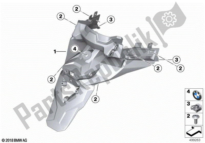 Todas las partes para Titular De La Placa De Matrícula de BMW C 400 X K 09 2018 - 2019