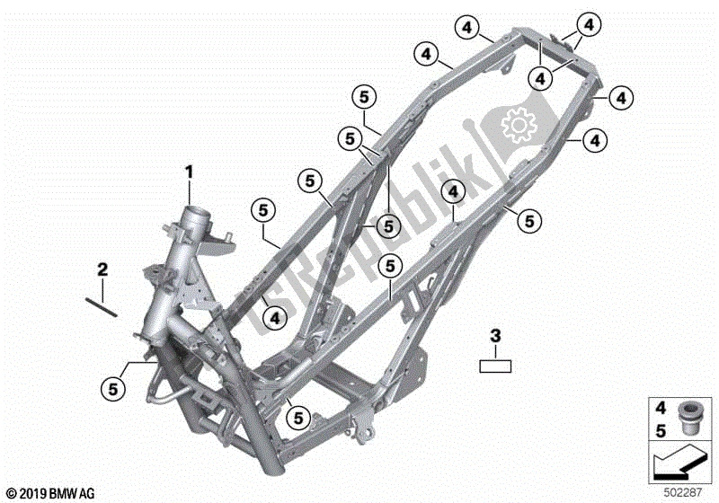 Todas las partes para Marco Principal de BMW C 400 X K 09 2018 - 2019