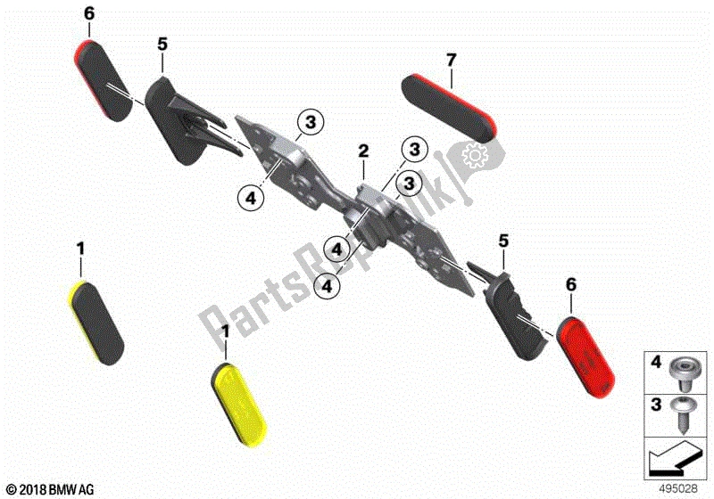 Todas las partes para Placa Base Placa De Matrícula, Reflectores de BMW C 400 X K 09 2018 - 2019