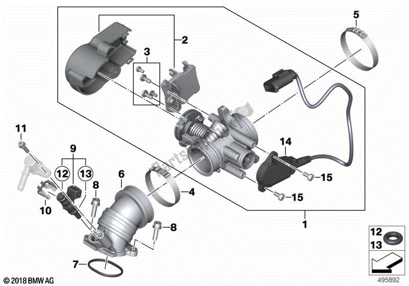 Todas las partes para Conjunto De Carcasa Del Acelerador de BMW C 400 X K 09 2018 - 2019