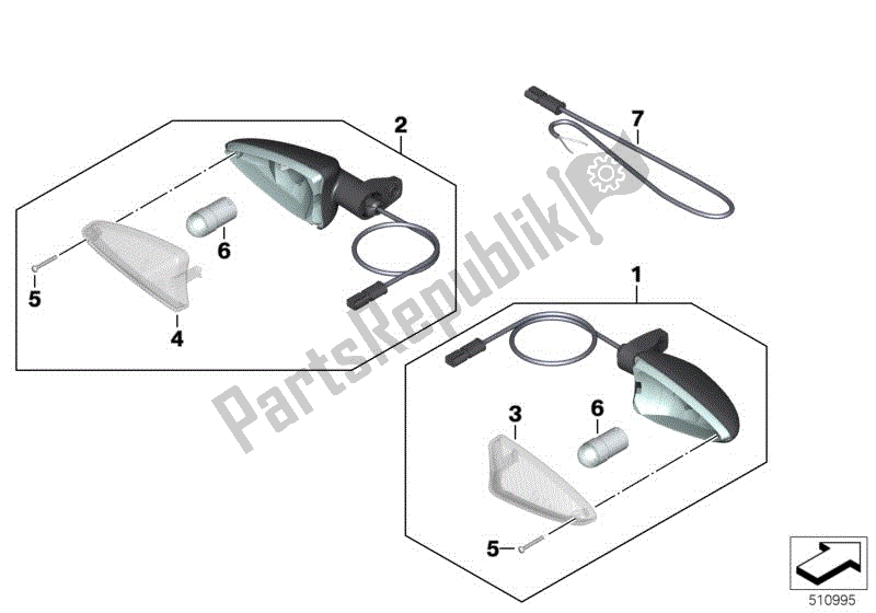 Todas las partes para Intermitentes, Traseros de BMW C 400 X K 09 2018 - 2019