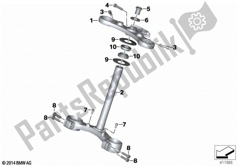 All parts for the Fork Bridge of the BMW C Evolution K 17 2016 - 2018