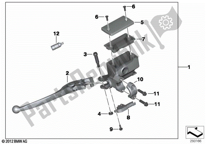 All parts for the Handbrake Lever, Rear Wheel of the BMW C Evolution K 17 2016 - 2018