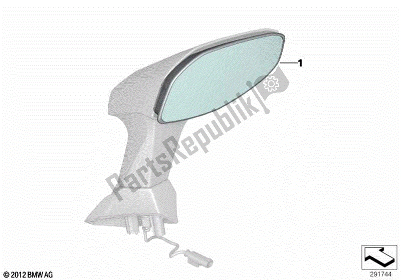 All parts for the Mirror, Aspherical Lens of the BMW C Evolution K 17 2016 - 2018