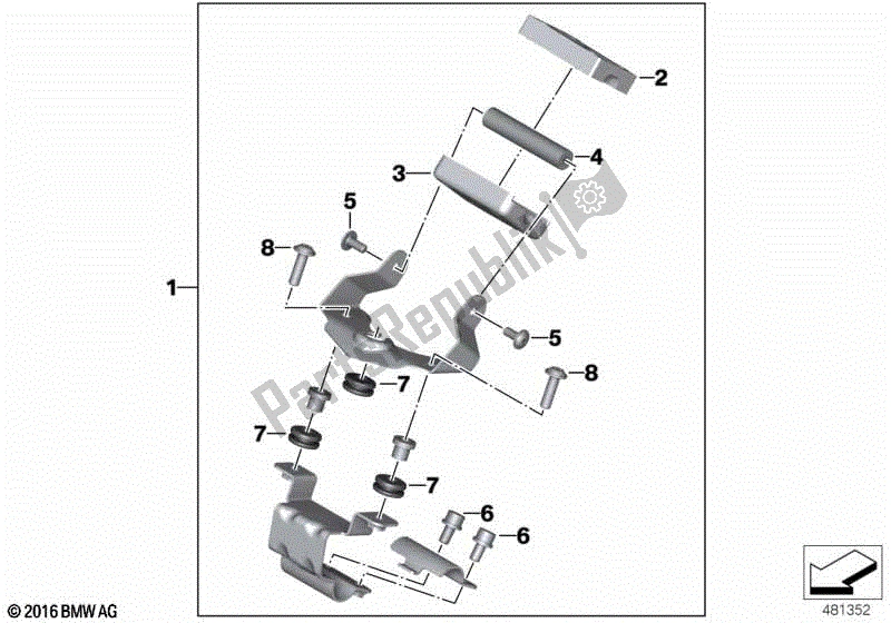 All parts for the Mounting Parts, Bmw Navigator of the BMW C Evolution K 17 2016 - 2018