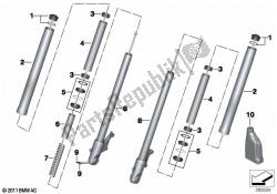 Telescopic fork, single parts