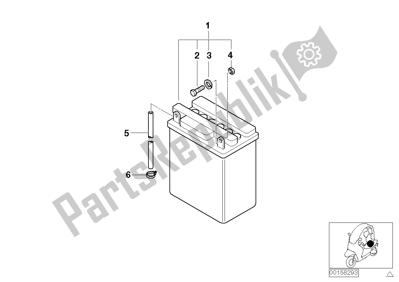 Wszystkie części do Bateria BMW C1 125 2000 - 2004