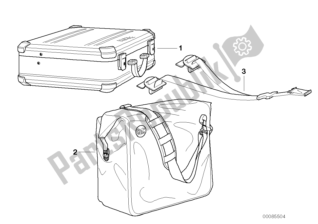 All parts for the Document Case of the BMW C1 125 2000 - 2004