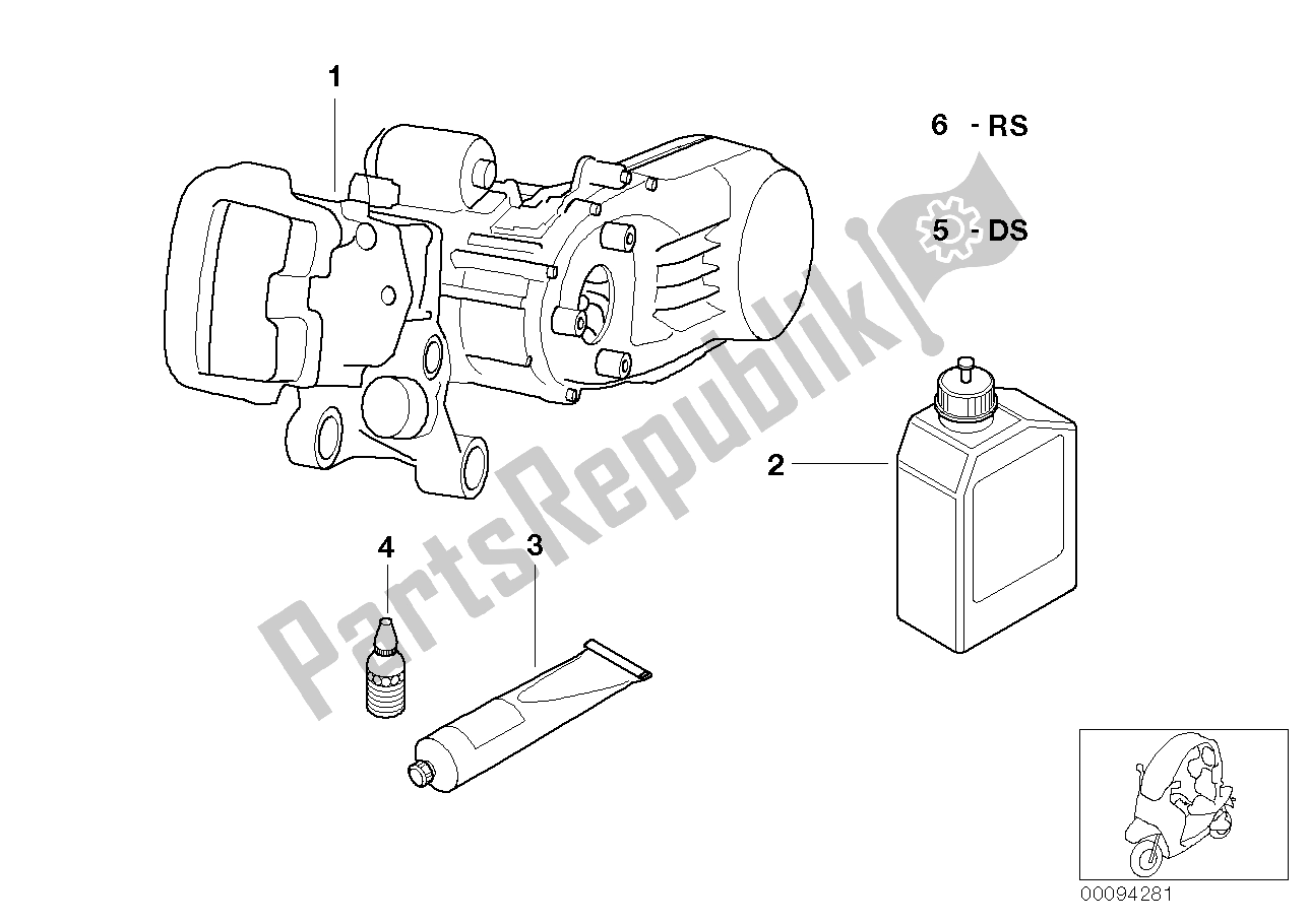 Todas las partes para Unidad De Transmisión Del Motor de BMW C1 125 2000 - 2004