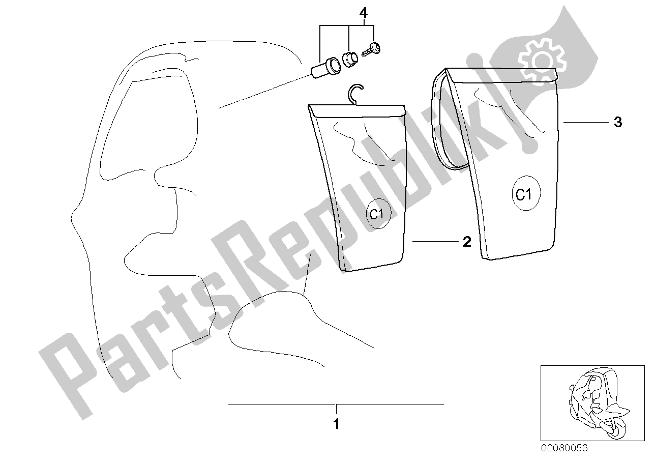 Wszystkie części do Worek Odzie? Y BMW C1 125 2000 - 2004