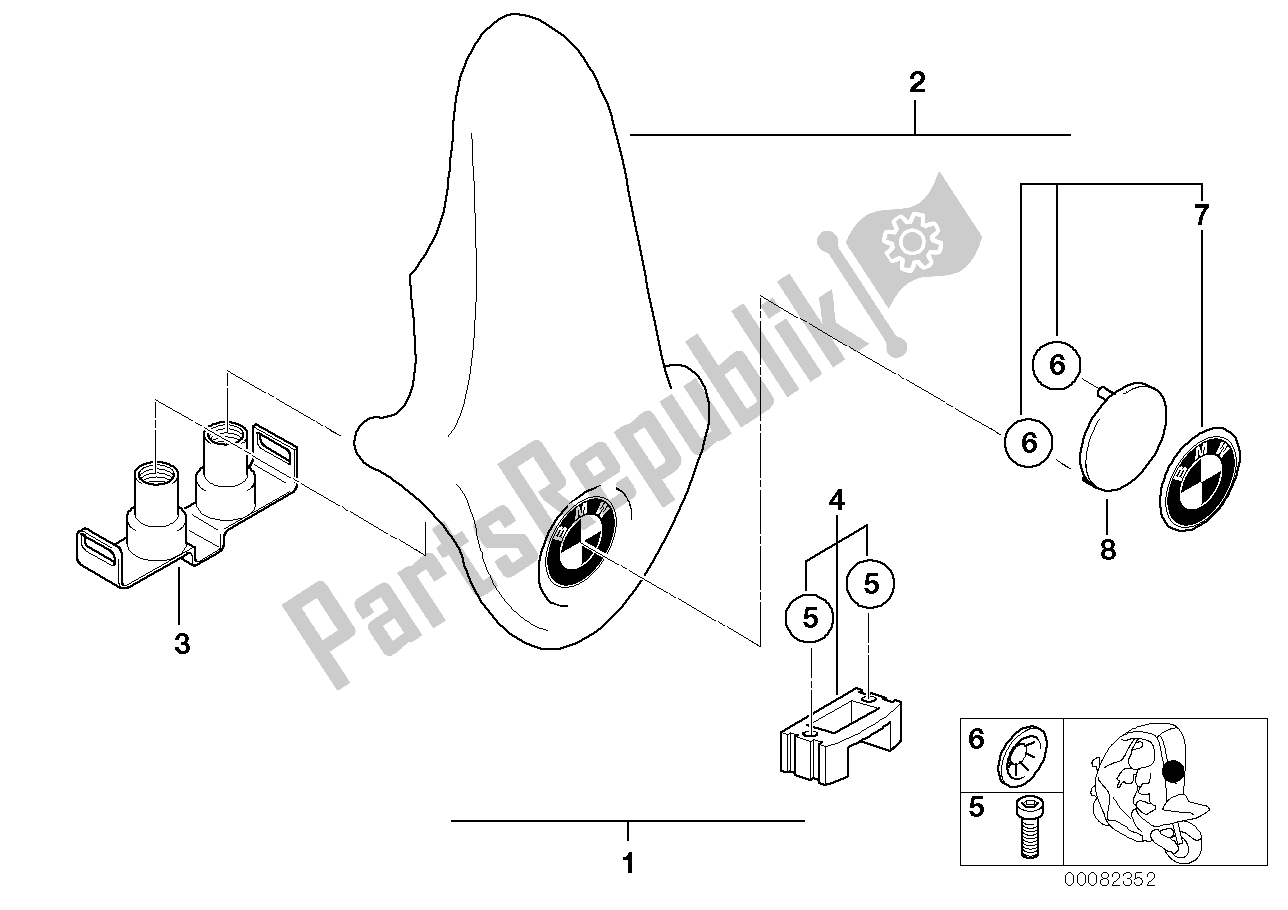 Todas las partes para Portaequipajes de BMW C1 125 2000 - 2004