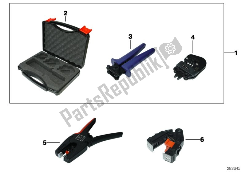 All parts for the Special Tool For Wiring Harness Repair of the BMW C1 125 2000 - 2004