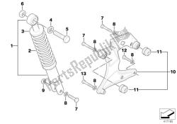 puntal de resorte trasero / brazo oscilante auxiliar