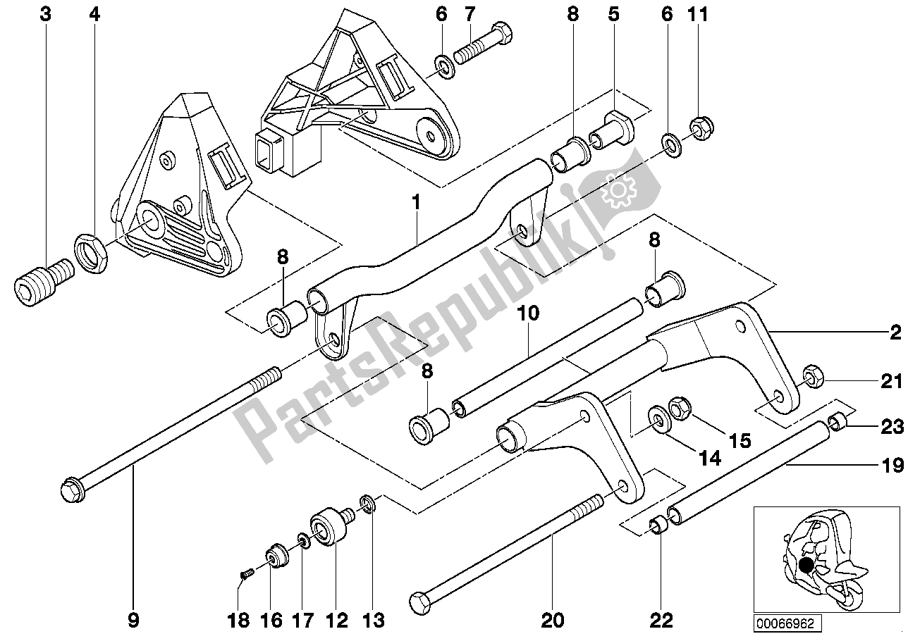 All parts for the Suspension, Engine-transmission Unit of the BMW C1 125 2000 - 2004