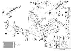 caja superior, piezas individuales