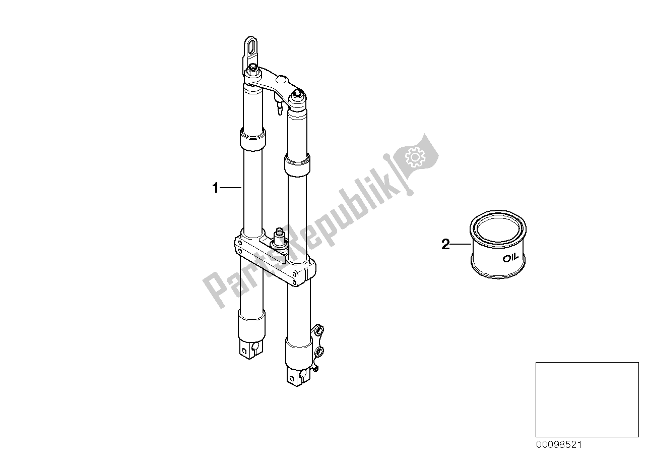 Todas las partes para Horquilla De Rótula de BMW C1 200 2000 - 2004