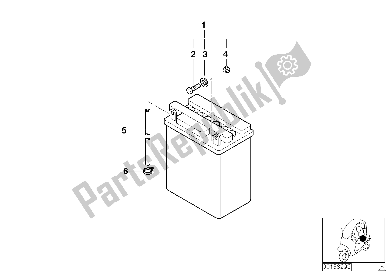 Tutte le parti per il Batteria del BMW C1 200 2000 - 2004