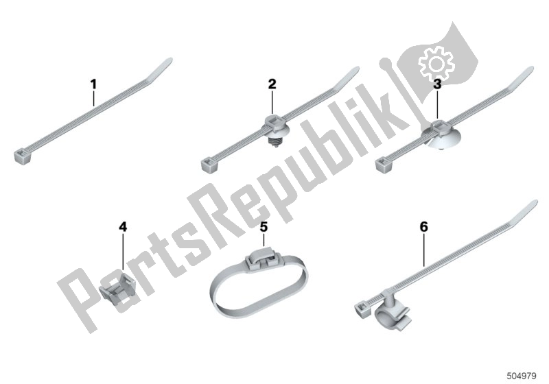 Todas las partes para Atadura De Cables, Atadura De Cables Con Soporte de BMW C1 200 2000 - 2004