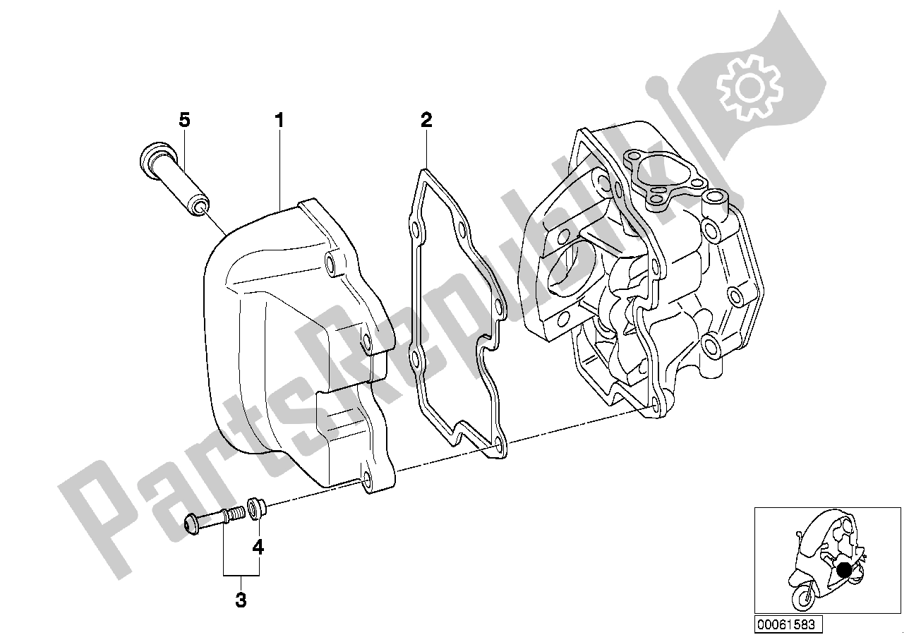 Tutte le parti per il Coperchio Della Testata del BMW C1 200 2000 - 2004