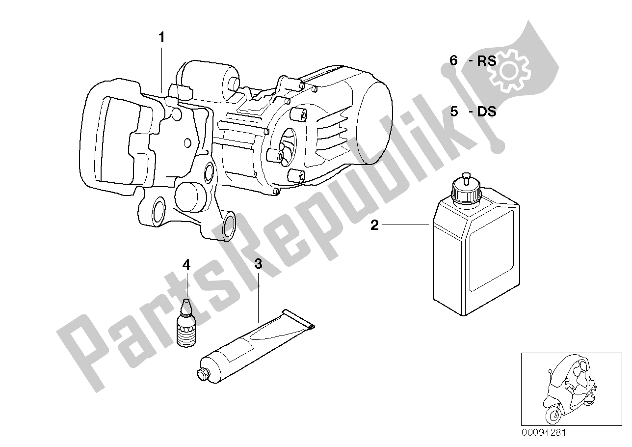 All parts for the Engine-transmission Unit of the BMW C1 200 2000 - 2004