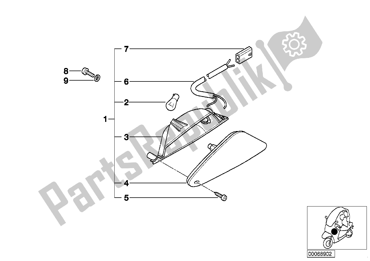 Todas las partes para Indicador De Giro Delantero de BMW C1 200 2000 - 2004