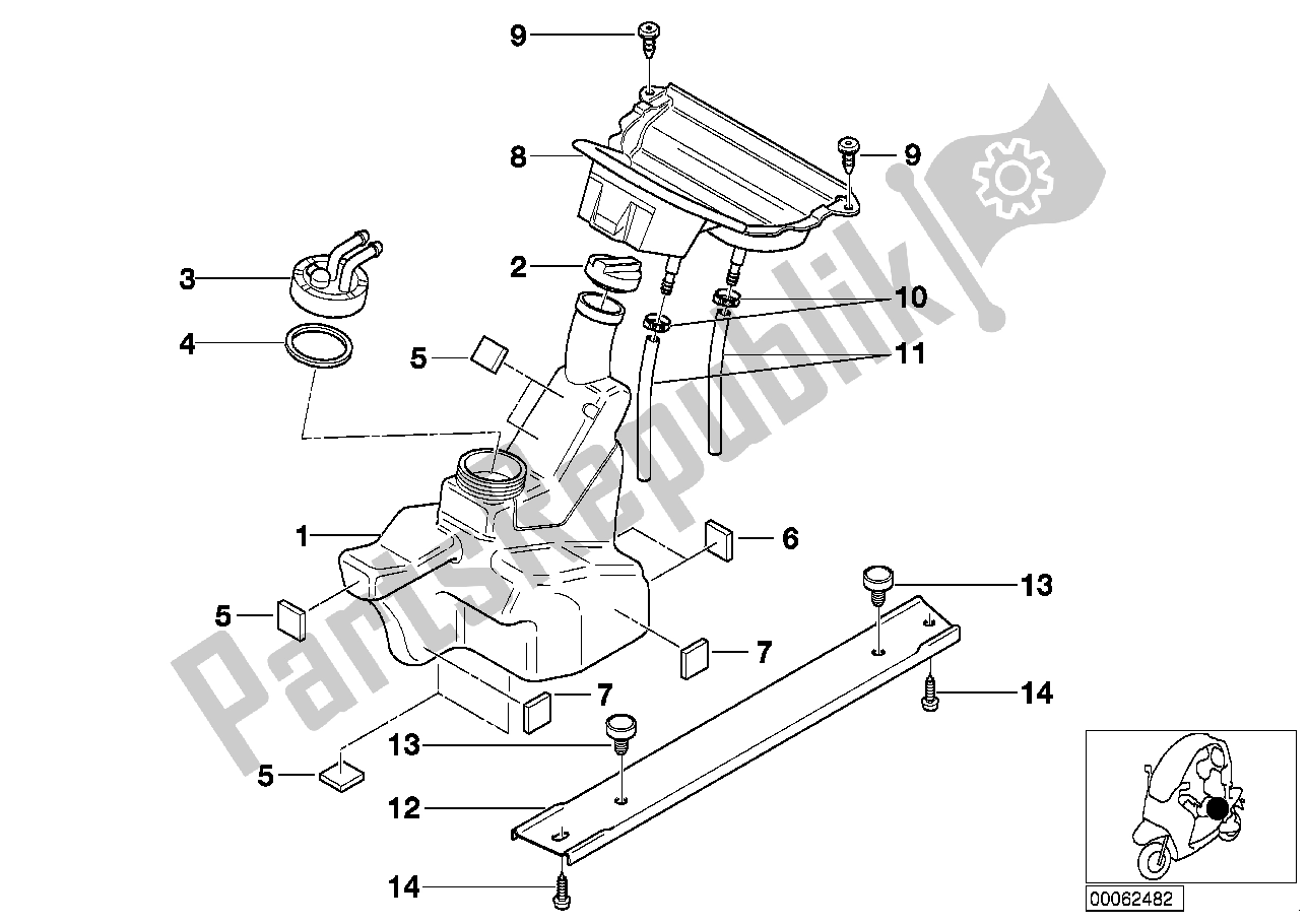 Tutte le parti per il Serbatoio Di Carburante del BMW C1 200 2000 - 2004