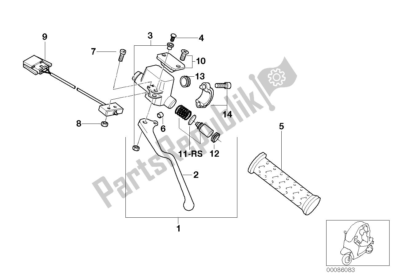 Tutte le parti per il Maniglia A Sinistra del BMW C1 200 2000 - 2004