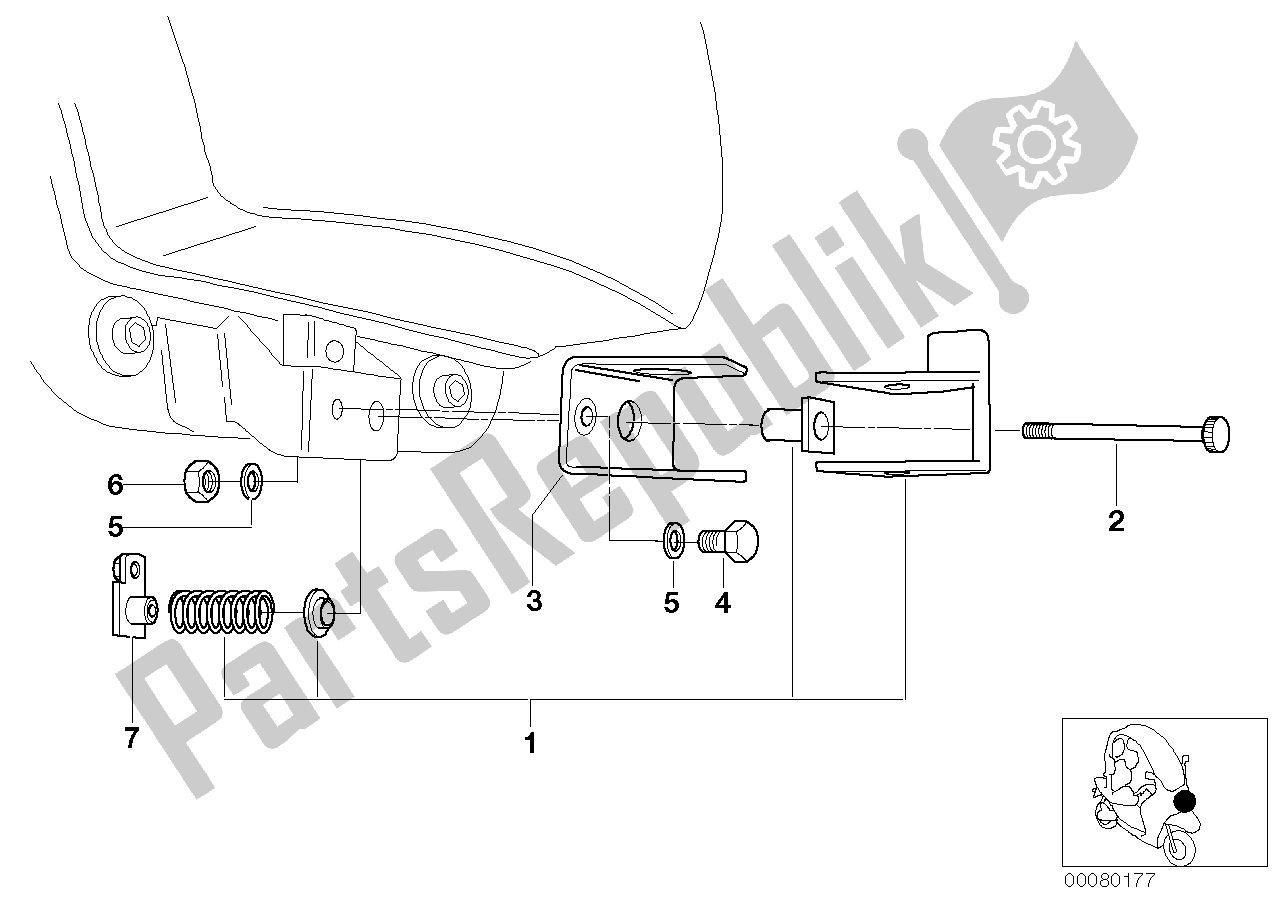 Todas las partes para Control De Puntería De La Luz Del Faro Delantero de BMW C1 200 2000 - 2004