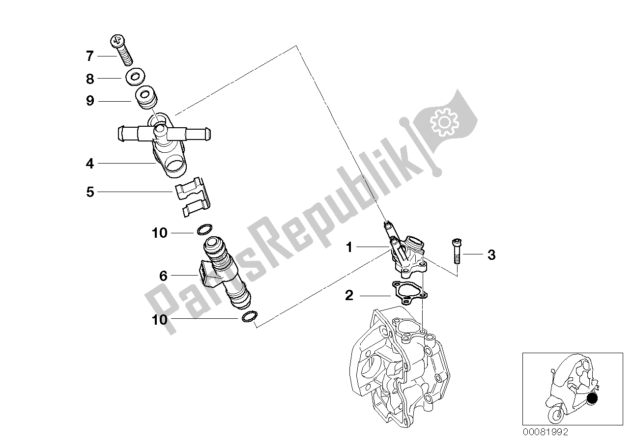 Tutte le parti per il Valvola Di Iniezione del BMW C1 200 2000 - 2004