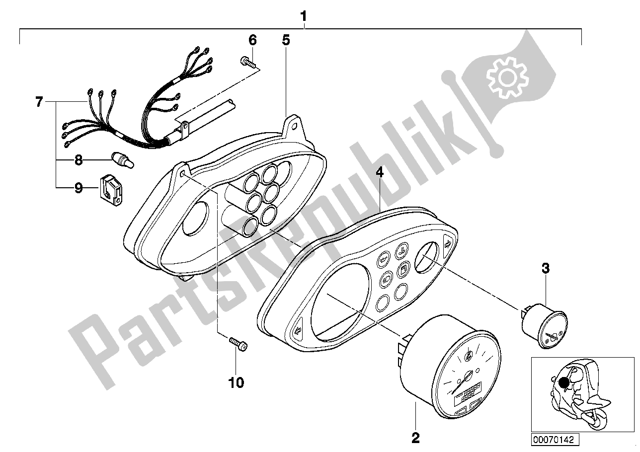 Tutte le parti per il Strumentazione del BMW C1 200 2000 - 2004