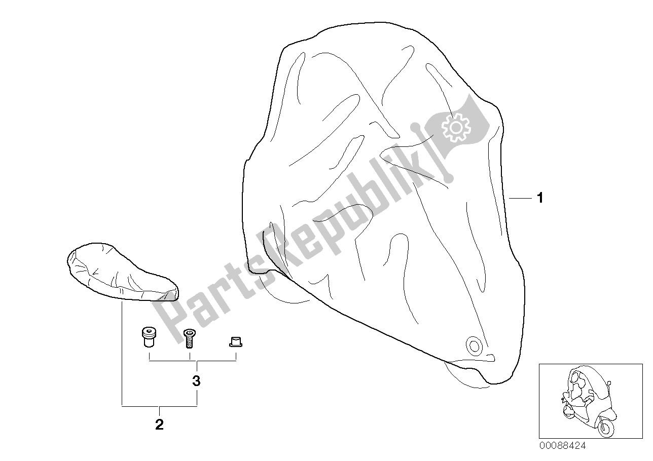 Todas las partes para Lona De La Motocicleta / Cubierta Del Asiento de BMW C1 200 2000 - 2004