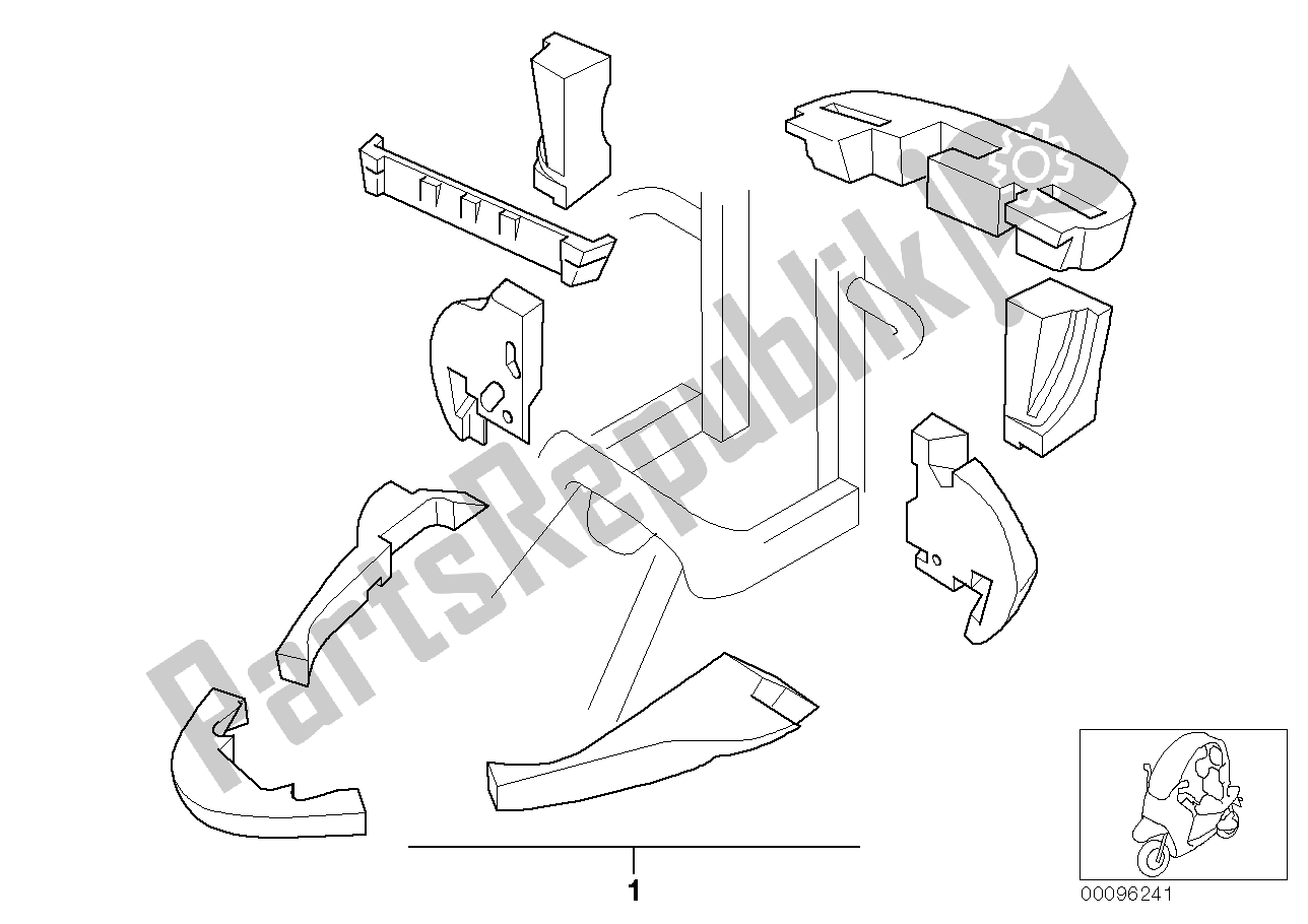 Todas las partes para Amortiguación De Ruido de BMW C1 200 2000 - 2004