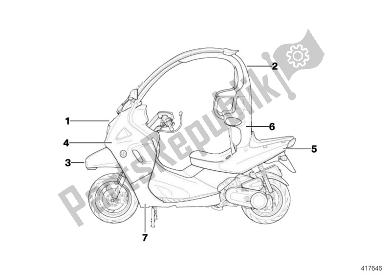 Tutte le parti per il Parti Innescate del BMW C1 200 2000 - 2004