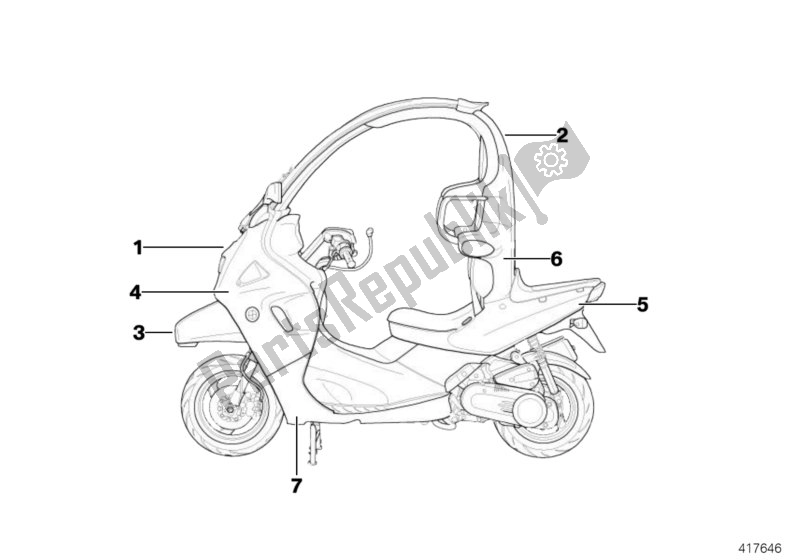 Tutte le parti per il Parti Innescate del BMW C1 200 2000 - 2004