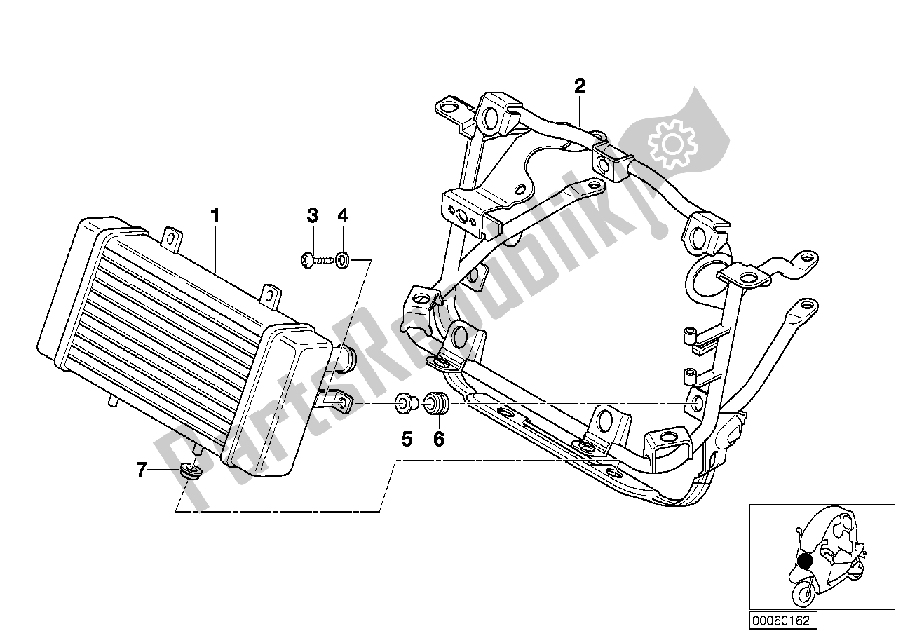 Todas las partes para Radiador de BMW C1 200 2000 - 2004