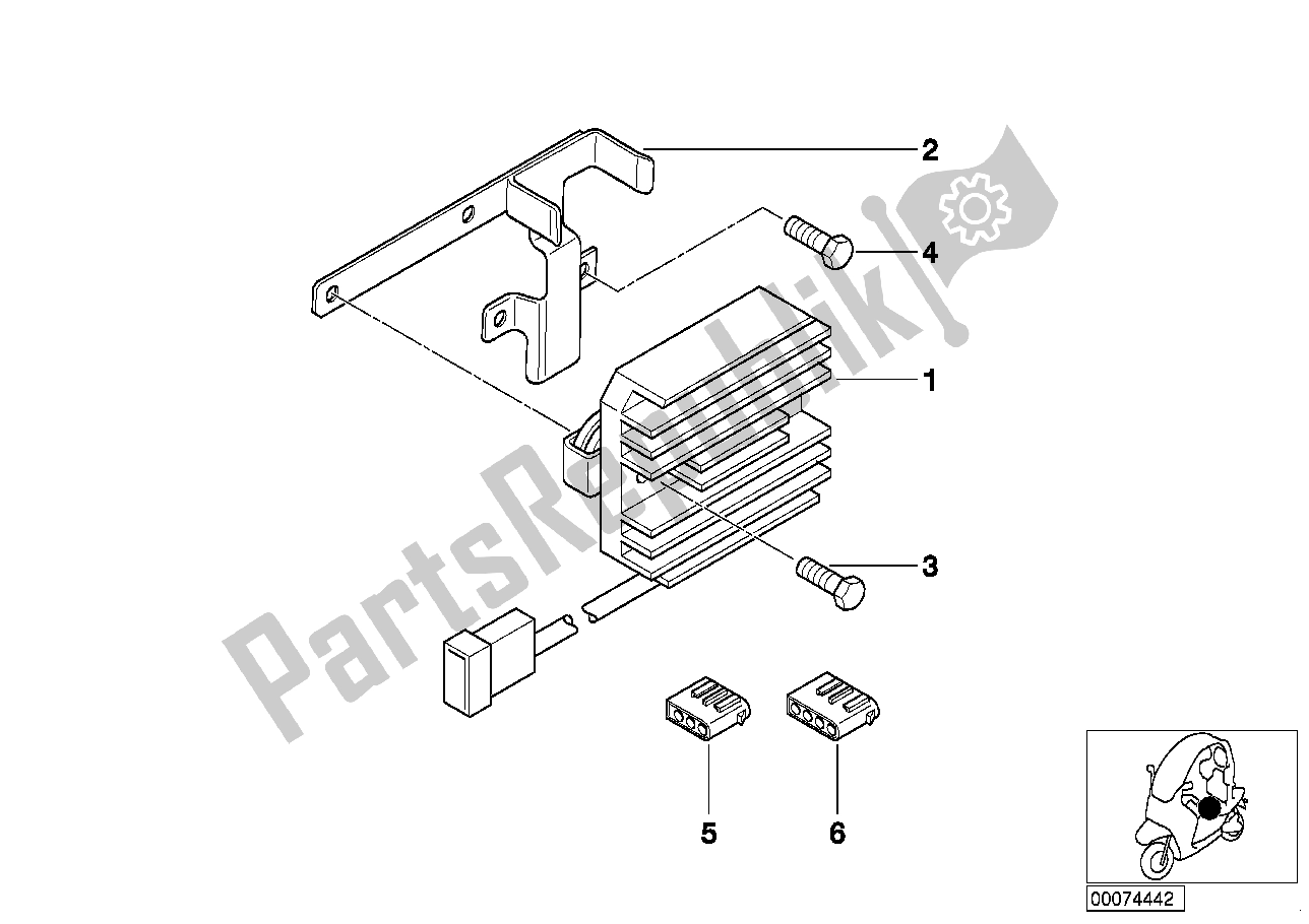 Todas las partes para Regulador De Voltaje de BMW C1 200 2000 - 2004