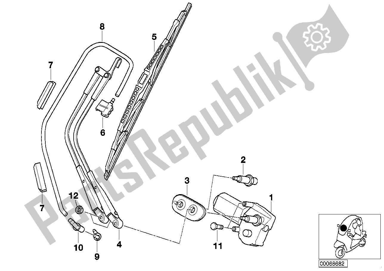 Todas las partes para Limpiaparabrisas de BMW C1 200 2000 - 2004