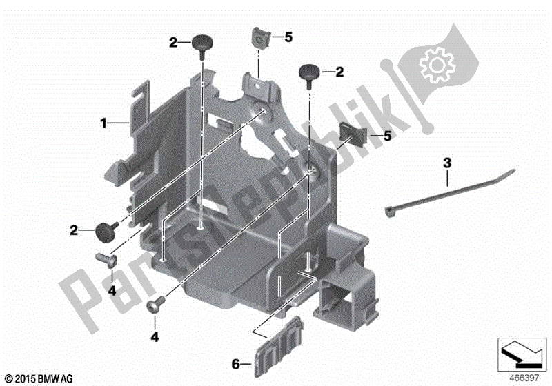 Todas las partes para Bandeja De La Batería de BMW C 600 Sport K 18 2011 - 2016