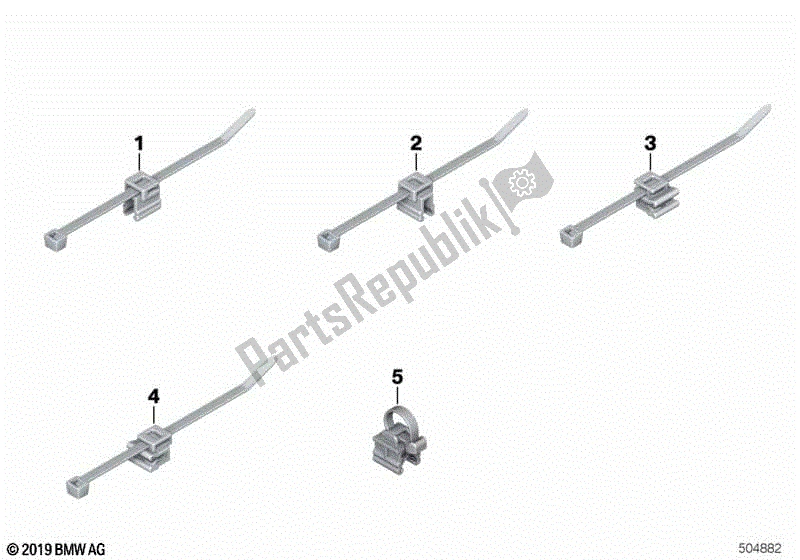 Todas las partes para Correa De Cable Con Soporte, Clip De Borde de BMW C 600 Sport K 18 2011 - 2016