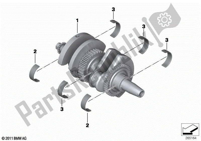 Todas las partes para Cigüeñal Con Cojinetes de BMW C 600 Sport K 18 2011 - 2016