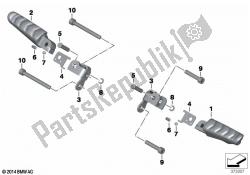 footpegs, estreito, traseiro