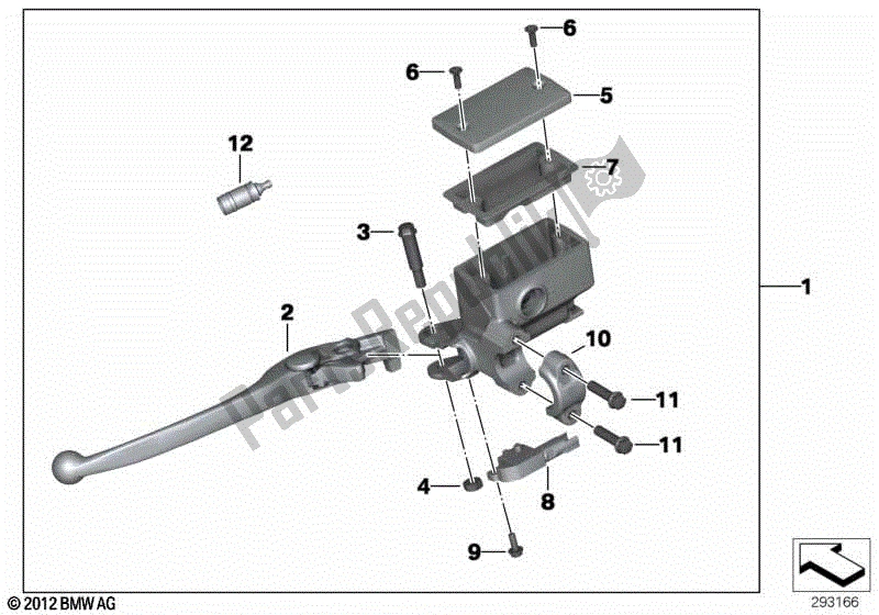 Todas las partes para Palanca De Freno De Mano, Rueda Trasera de BMW C 600 Sport K 18 2011 - 2016