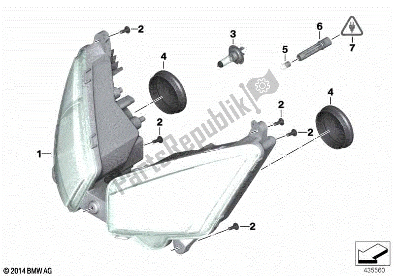 Todas las partes para Faro de BMW C 600 Sport K 18 2011 - 2016